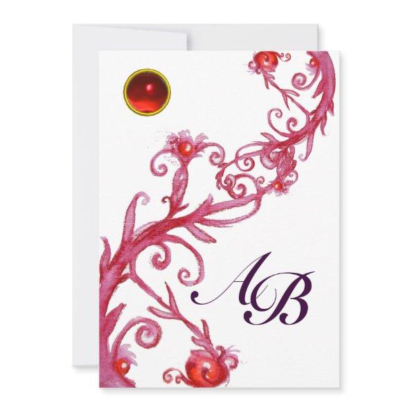 MAGIC BERRIES,MONOGRAM red ruby