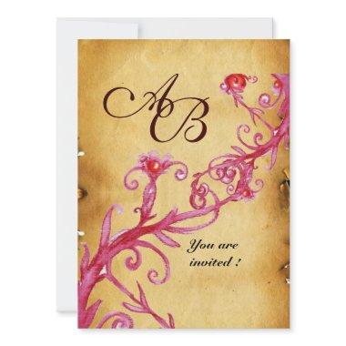 MAGIC BERRIES MONOGRAM wax seal parchment Invitations