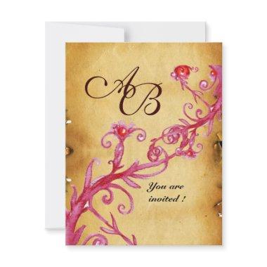 MAGIC BERRIES MONOGRAM wax seal parchment Invitations