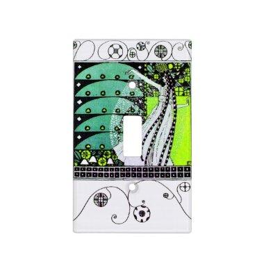 MAGIC OF THE SPRING BEAUTY FASHION ,Green Yellow Light Switch Cover