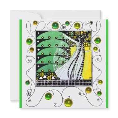 MAGIC OF THE SPRING bright green white yellow