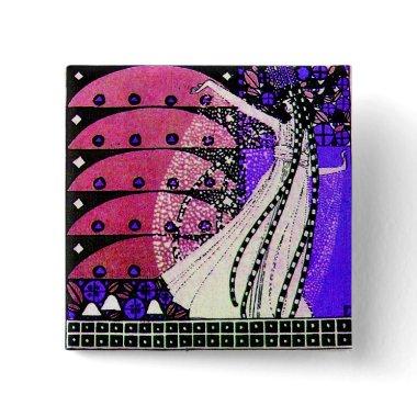 MAGIC OF THE SPRING bright red black purple blue Pinback Button