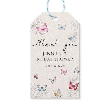 Magical Butterflies Bridal Shower Favor Gift Tags