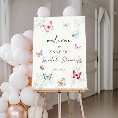 Magical Butterflies Bridal Shower Welcome Sign