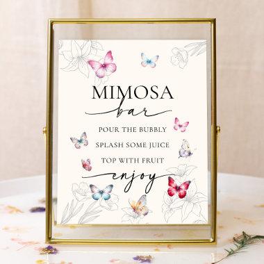 Magical Butterflies Mimosa Bar Bridal Shower Poster