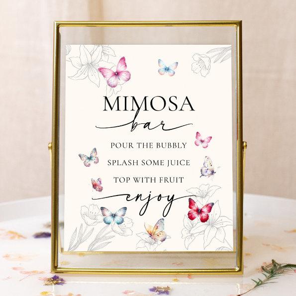 Magical Butterflies Mimosa Bar Bridal Shower Poster