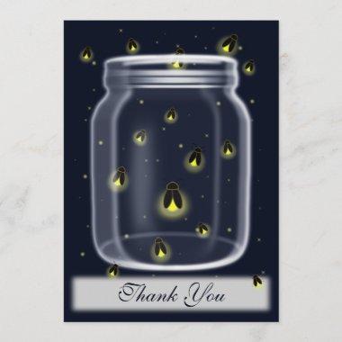 magical fireflies mason jar thank you Invitations