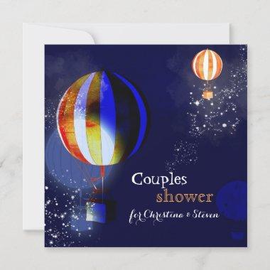 Magical Hot Air Balloons Couples Shower Invitations