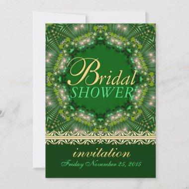 Magical Peacock Garden Bridal Shower Party Invitations