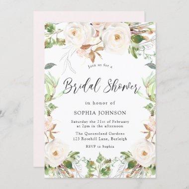 Magical Wonderland Greenery Spring Bridal Shower Invitations