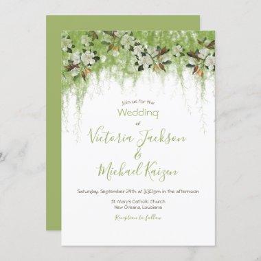 Magnolia and Moss Vines Southern Wedding Invitations