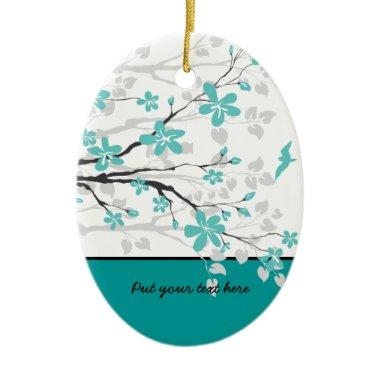 Magnolia branch and flowers custom ornament