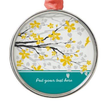 Magnolia branch and flowers custom ornament