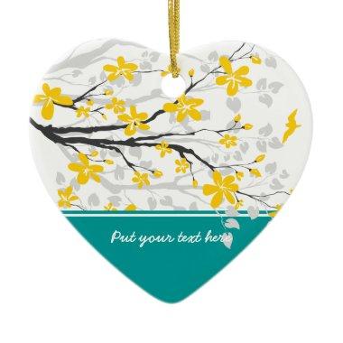 Magnolia branch and flowers custom ornament