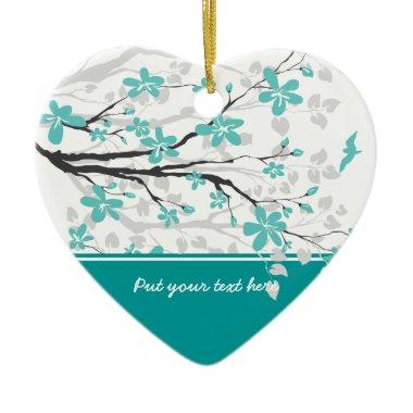 Magnolia branch and flowers custom ornament