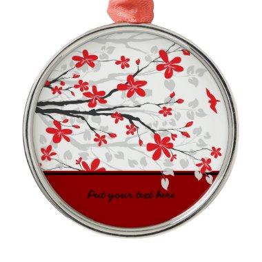 Magnolia branch and flowers custom ornament