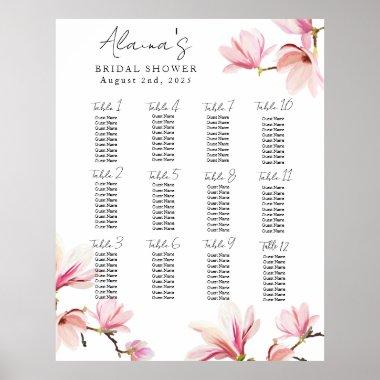 Magnolia bridal shower seating chart