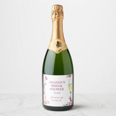 Magnolia Brunch and Bubbly Bridal Shower Sparkling Wine Label