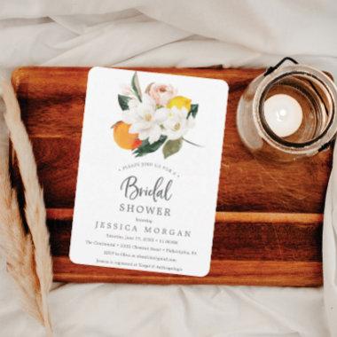 Magnolia Citrus Bridal Shower Invitation Invitations