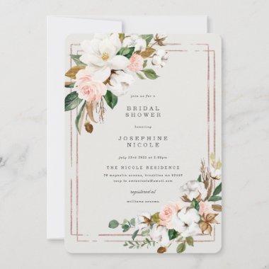 Magnolia Cotton Bridal Shower Invitations