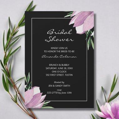 Magnolia Floral Black