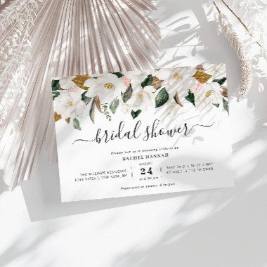 magnolia floral bridal shower Invitations