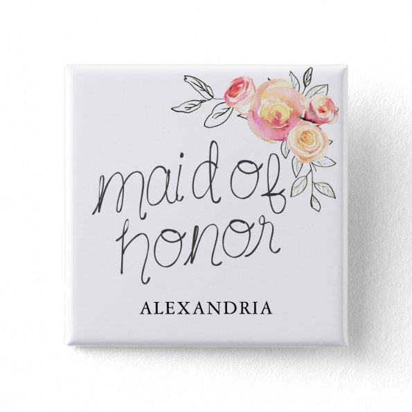 Maid of Honor Bridal Shower Button