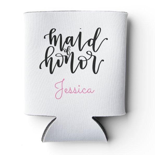 Maid of Honor Can Cooler - Personalize Name