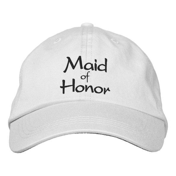 Maid of Honor Embroidered Cap