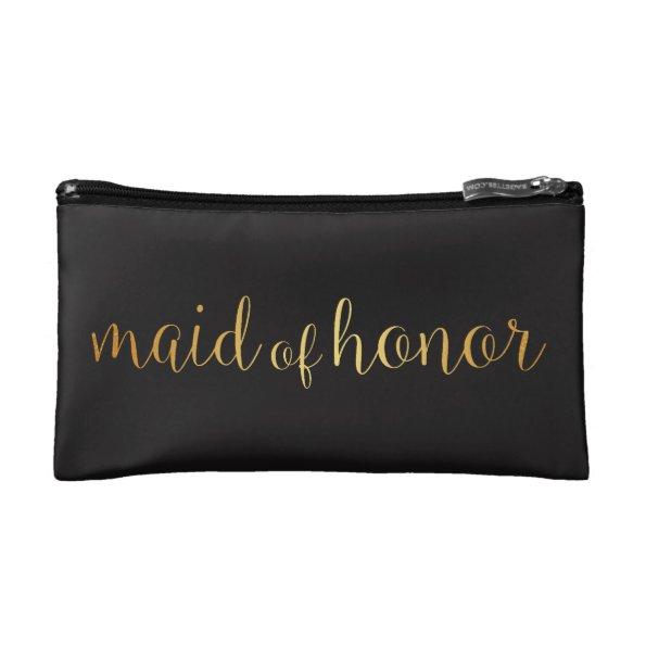 maid of honor golden Makeup Bag