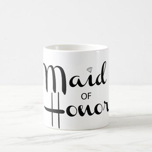 Maid of Honor Retro Script Coffee Mug