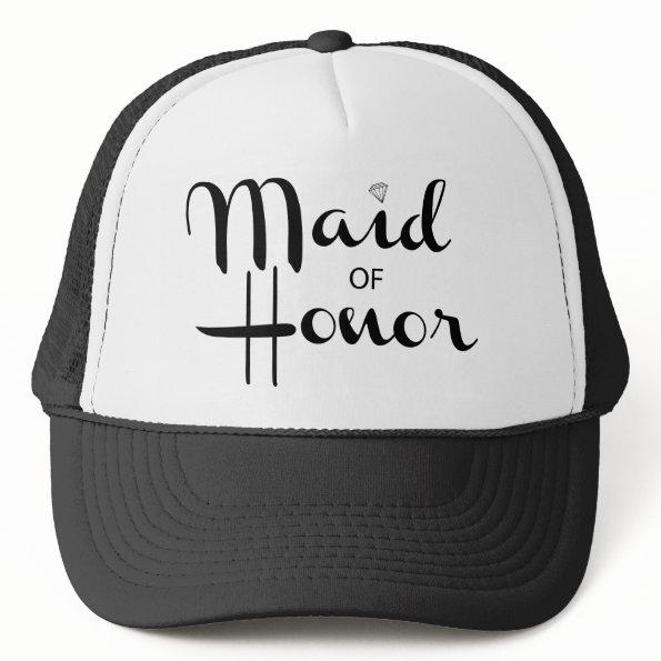 Maid of Honor Retro Script Trucker Hat
