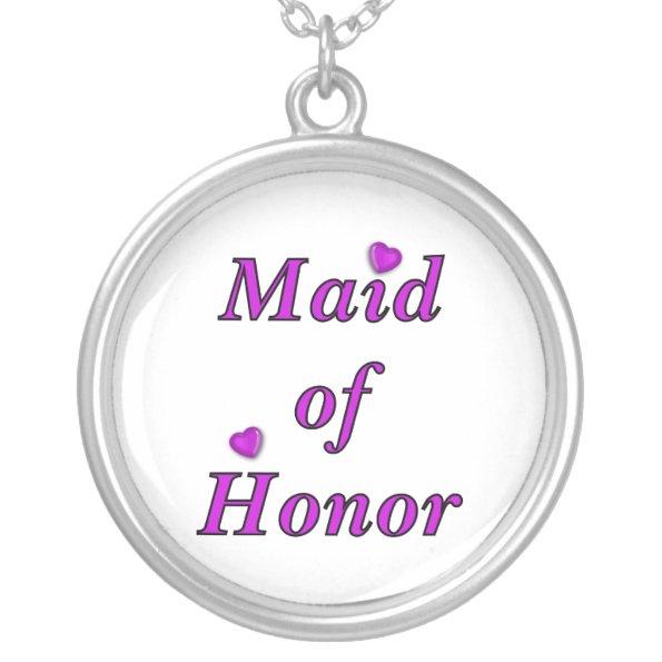 Maid of Honor Simply Love Silver Plated Necklace