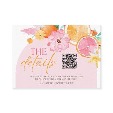 Main Squeeze Bridal Shower Details QR Code Enclosure Invitations