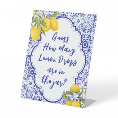 Main Squeeze  Guess How Many Lemon Pedestal Sign