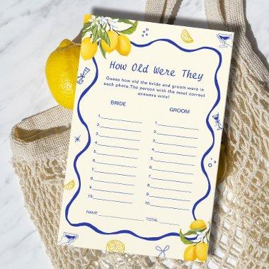 Main Squeeze  Lemon Guess Age Game