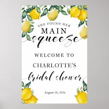 Main squeeze Bridal Shower welcome sign summer