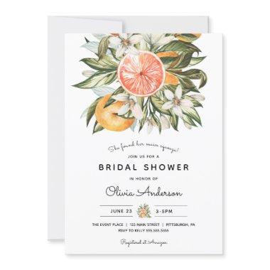 Main Squeeze Citrus Bridal Shower Invitations