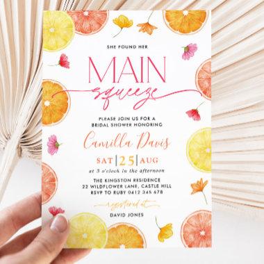 Main Squeeze Citrus Bridal Shower Lemon Bright Invitations