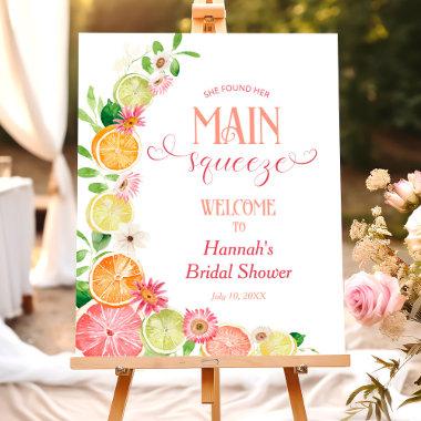 Main Squeeze Citrus Bridal Shower Welcome Sign