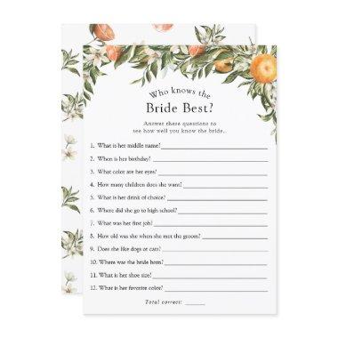 Main Squeeze Citrus Who Knows the Bride Best Game