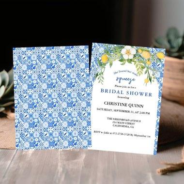 Main Squeeze Lemon and Moroccan Tile  Save The Date