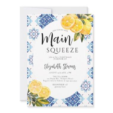 Main Squeeze Lemon Blue Tiles Bright