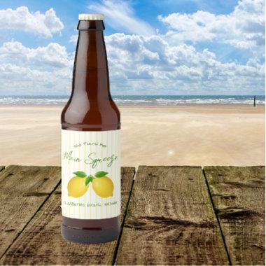Main Squeeze Lemon  Beer Bottle Label