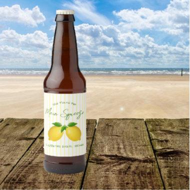 Main Squeeze Lemon Bridal Shower Beer Bottle Label