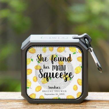 Main Squeeze Lemon Bridal Shower Custom Watercolor Bluetooth Speaker