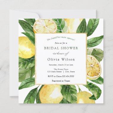 Main Squeeze Lemon Bridal Shower Invitations