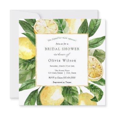 Main Squeeze Lemon Bridal Shower Invitations