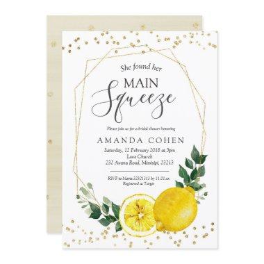 Main squeeze lemon bridal shower Invitations