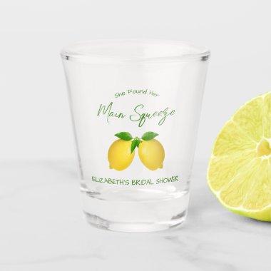 Main Squeeze Lemon Bridal Shower Shot Glass